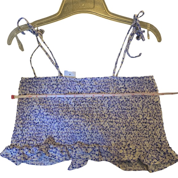 🌞Summer Clearance JOLIE & JOY Smocked Front Tie Cropped Tank Top - Picture 3 of 3